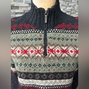 Ralph Lauren Petite Hand Knit Lambswool Ski Collection Sweater Size P/P or Small